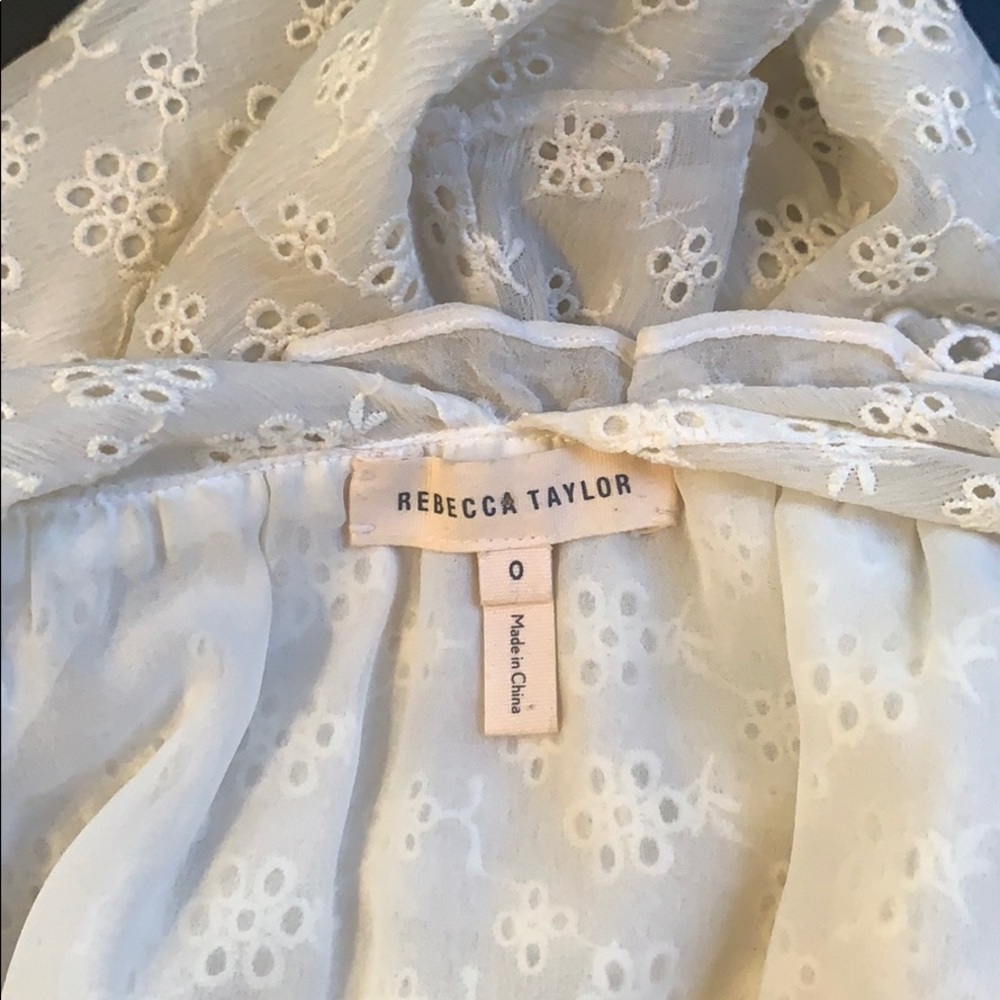 Rebecca Taylor White Lace Top - Size 0